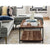 Artiss Coffee Table Wooden Rustic Vintage Storage Shelf Metal Frame Black - Decorly