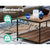 Artiss Coffee Table Wooden Rustic Vintage Storage Shelf Metal Frame Black - Decorly
