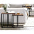 Artiss Coffee Table Nesting Side Tables Wooden Rustic Vintage Metal Frame