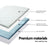 Giselle Bedding Cool Gel Memory Foam Mattress Topper Bamboo Cover 8CM 7-Zone Single