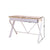 Artiss Metal Desk with Drawer - White with Oak Top - Decorly