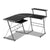 Artiss Corner Metal Pull Out Table Desk - Black - Decorly