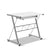 Artiss Corner Metal Pull Out Table Desk - White - Decorly
