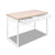 Artiss Metal Desk with Drawer - White with Wooden Top - Decorly