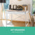 Artiss Metal Desk with Drawer - White with Wooden Top - Decorly