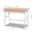 Artiss Metal Desk with Drawer - White with Oak Top - Decorly