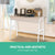 Artiss Metal Desk with Drawer - White with Oak Top - Decorly
