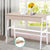Artiss Metal Desk with Drawer - White with Oak Top - Decorly