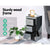 Artiss Mirrored Bedside Tables Drawers Crystal Chest Nightstand Glass Grey - Decorly
