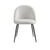 Set of 2 Boucle Dining Chairs in White