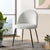 Set of 2 Boucle Dining Chairs in White