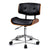 Artiss Wooden & PU Leather Office Desk Chair - Black - Decorly