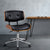 Artiss Wooden & PU Leather Office Desk Chair - Black - Decorly