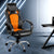 Racing Style PU Leather Office Desk Chair - Orange
