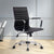 Eames Replica Office Chair Executive Mid Back Seating PU Leather Black - Decorly