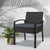 Gardeon Outdoor Furniture Bistro Wicker Chair Black - Decorly