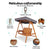 Gardeon Wooden Swing Chair Garden Bench Canopy 3 Seater Outdoor Furniture - Decorly