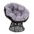 Gardeon Papasan Chair - Black - Decorly