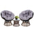 Gardeon Papasan Chair and Side Table Set-Brown - Decorly