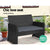 Gardeon Set of 4 Outdoor Rattan Chairs & Table - Black