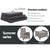 2PC Sun lounge Recliner Chair Wicker Lounger Sofa Day Bed Outdoor Chairs Patio Furniture Garden Cushion Ottoman Gardeon