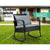 Gardeon Outdoor Furniture Rocking Chair Wicker Garden Patio Lounge Setting Black - Decorly