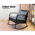 Gardeon Outdoor Furniture Rocking Chair Wicker Garden Patio Lounge Setting Black - Decorly