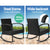 Gardeon Outdoor Furniture Rocking Chair Wicker Garden Patio Lounge Setting Black - Decorly