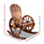 Gardeon Wagon Wheels Rocking Chair - Brown - Decorly