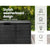Giantz 290L Outdoor Storage Box Lockable Weatherproof Garden Deck Toy Shed ALL BLACK - Decorly