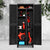 Gardeon Outdoor Storage Cabinet Lockable Tall Garden Sheds Garage Adjustable Black 173CM - Decorly