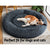 Pet Bed Dog Cat Washable Calming Bed Extra Large 110cm Dark Grey