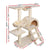 i.Pet 100cm Multi Level Cat Scratching Post In Beige