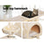 i.Pet 100cm Multi Level Cat Scratching Post In Beige