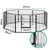 i.Pet 8 Panel Pet Dog Playpen Puppy Exercise Cage Enclosure Fence Play Pen 80x80cm - Decorly