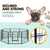i.Pet 8 Panel Pet Dog Playpen Puppy Exercise Cage Enclosure Fence Play Pen 80x80cm - Decorly