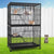 i.Pet 4 Level Rabbit Cage Bird Ferret Parrot Aviary Cat Hamster Castor 142cm - Decorly