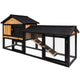 i.Pet Large Outdoor Wooden Hutch Coop With Metal Run Cage 165cm Wide