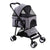 i.Pet Pet Stroller Dog Carrier Foldable Pram 3 IN 1 Middle Size Grey - Decorly