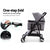 i.Pet Pet Stroller Dog Carrier Foldable Pram 3 IN 1 Middle Size Grey - Decorly