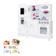 Keezi Kids Wooden Kitchen Set Pretend Play Toys Cooking Food Sets Children White