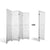 4 Panel Foldable Wooden Room Divider in White