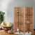 Artiss Room Divider Privacy Screen Foldable Partition Stand 4 Panel Brown - Decorly