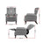 Artiss Recliner Chair Luxury Lounge Armchair Single Sofa Couch Fabric Grey - Decorly