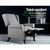 Artiss Recliner Chair Luxury Lounge Armchair Single Sofa Couch Fabric Grey - Decorly