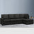 5 Seater Modular Sofa Lounge including Chaise in Dark Grey