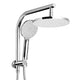 WELS 9 inch Rain Shower Head Round Wall Bathroom Arm Handheld Spray Bracket Rail Chrome