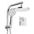 WELS Round 9 inch Rain Shower Head and Mixer Set Bathroom Handheld Spray Bracket Rail Chrome - Decorly