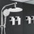 WELS Round 9 inch Rain Shower Head and Taps Set Bathroom Handheld Spray Bracket Rail Chrome