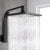 WELS 8 Rain Shower Head Set Bathroom Gooseneck Square Faucet High Pressure Hand Held"